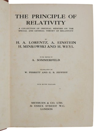 The Principle of Relativity: A Collection of Original Memoirs on the Special and General Theory of Relativity