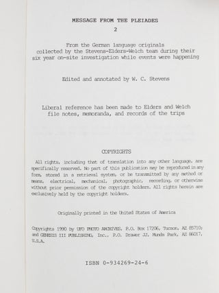 Message from the Pleiades: The Contact Notes of Eduard Billy Meier