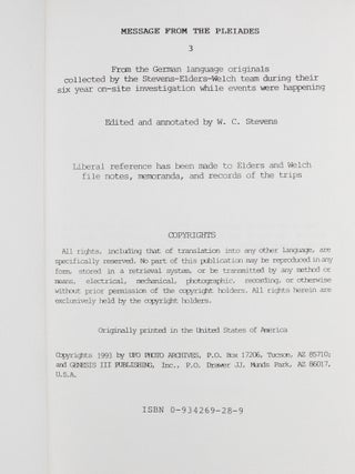 Message from the Pleiades: The Contact Notes of Eduard Billy Meier