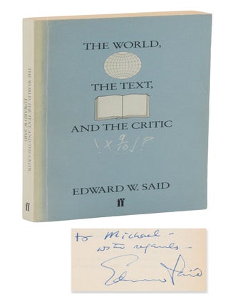 Item #140949314 The World, the Text, and the Critic. Edward W. Said