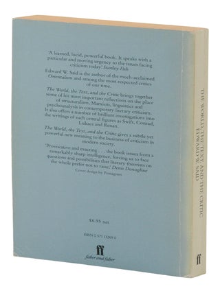 The World, the Text, and the Critic