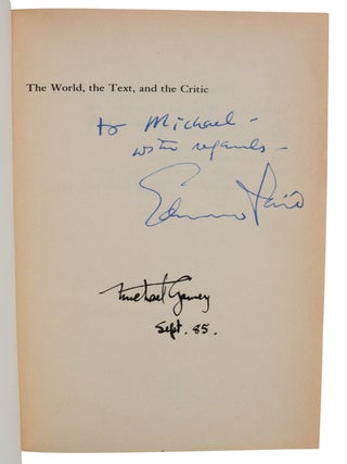 The World, the Text, and the Critic