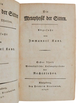 Die Metaphysik der Sitten: Metaphysische Anfangsgrunde der Rechtslehre; Metaphysische Anfangsgründe der Tugendlehre (Metaphysics of Morals)