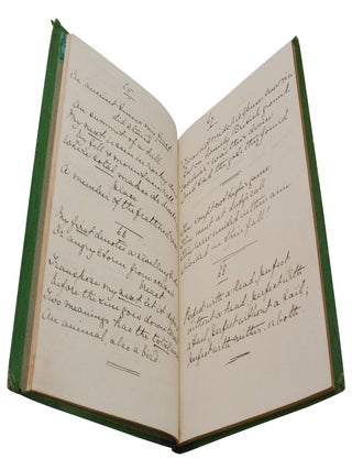 Handwritten 19th century book of riddles, trifles, conundrums, and puzzles