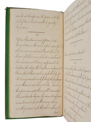 Handwritten 19th century book of riddles, trifles, conundrums, and puzzles