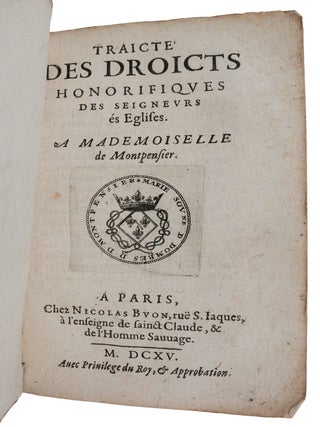 Traicte des Droicts Honorifiques des Seigneurs es Eglises