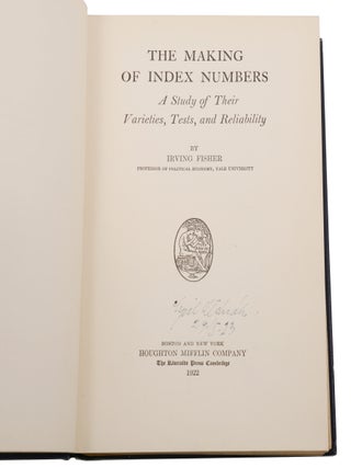 The Making of Index Numbers: A Study of the Varieties, Tests, and Reliability