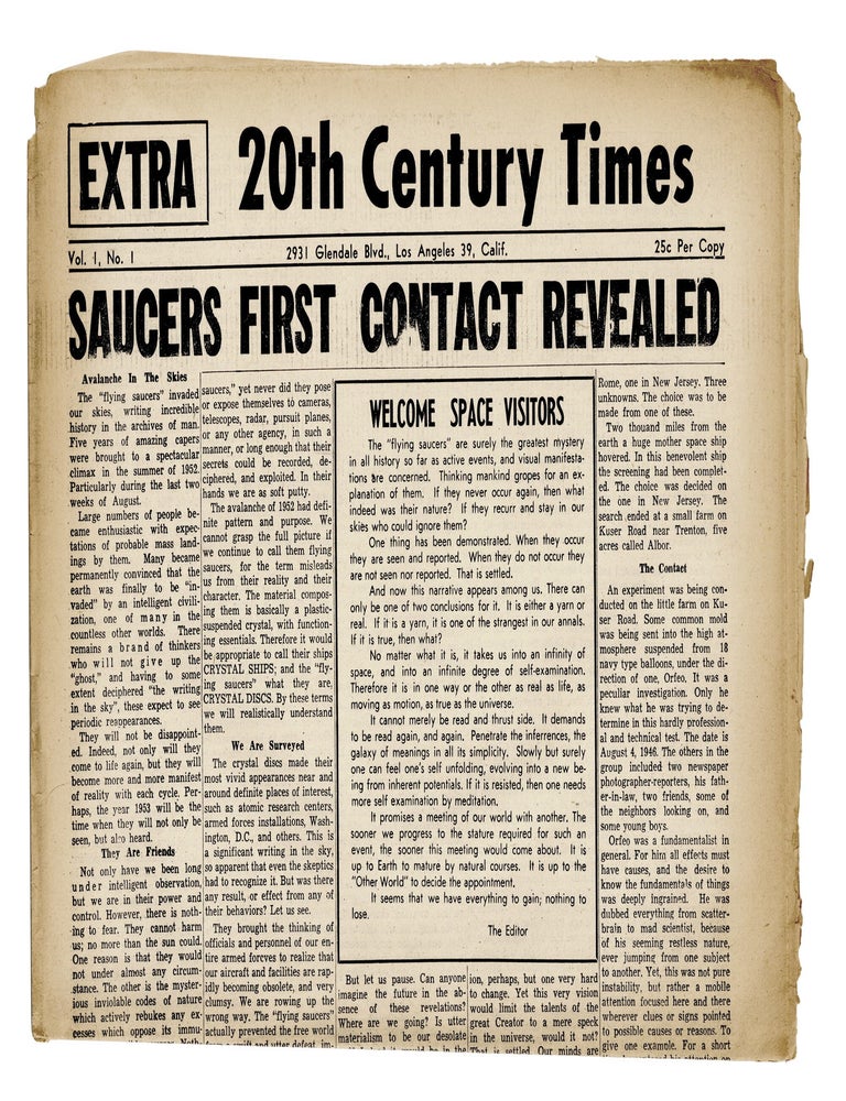 Item #140949429 20th Century Times (Vol. 1 No. 1). Orfeo Angelucci.