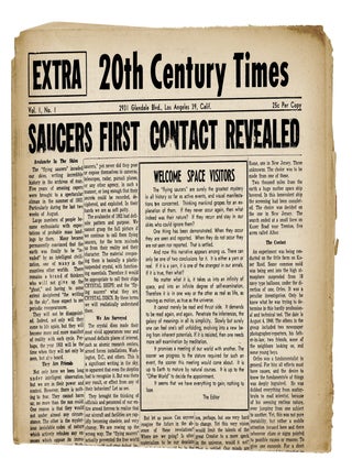 Item #140949429 20th Century Times (Vol. 1 No. 1). Orfeo Angelucci