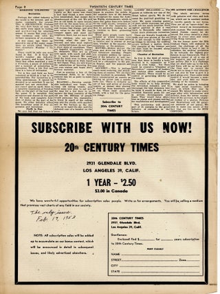 20th Century Times (Vol. 1 No. 1)