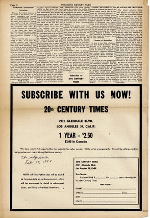 20th Century Times (Vol. 1 No. 1)