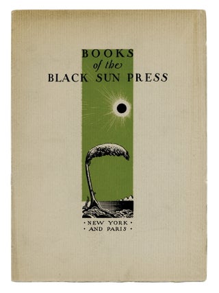 Item #140949441 Books of the Black Sun Press. Harry Marks, Preface