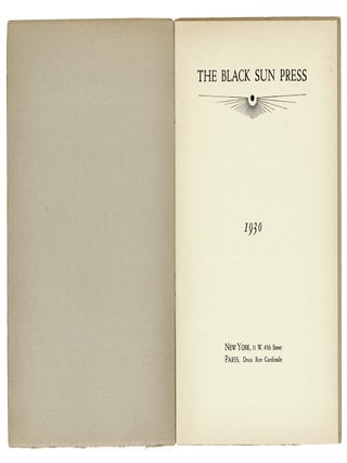 Books of the Black Sun Press