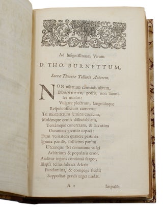 The Sacred Theory of the Earth: Containing an Account of the Original of the Earth, And of all the General Changes which it hath already undergone, or is to undergo til the Consummation of all Things. (bound with) An Answer to the Exceptions Made by Mr. Erasmus Warren, Against the Sacred Theory of the Earth. (and) A Short Consideration of Mr. Erasmus Warren's Defence of His Exceptions... (and) Reflections Upon the Theory of the Earth