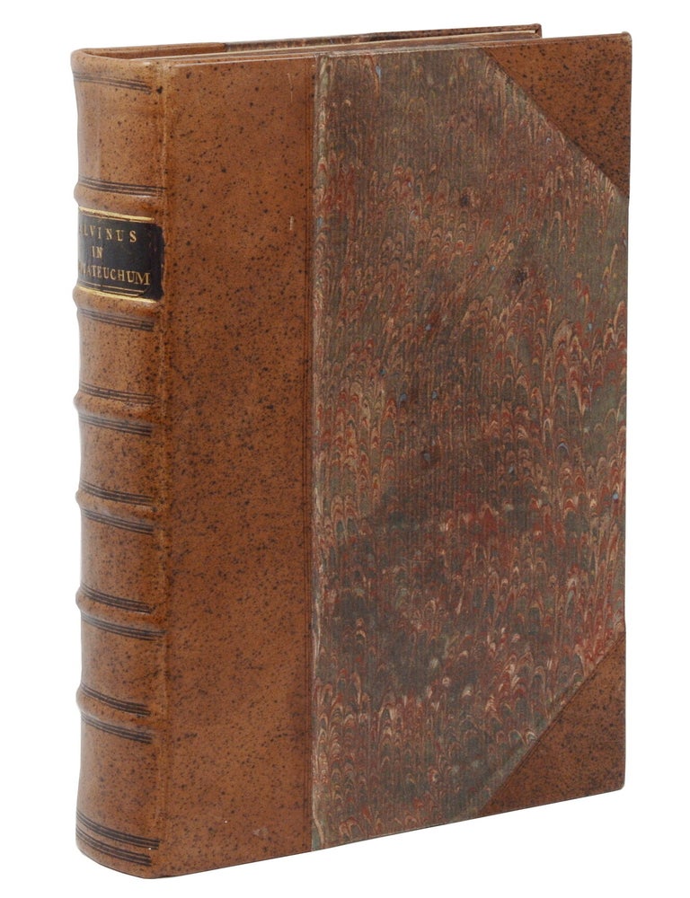Item #140949498 Mosis Libri V, cum Iohannis Caluini Commentariis. Genesis seorsum: reliqui quator in formam harmoniae digesti. John Calvin, Iohannis Caluini.
