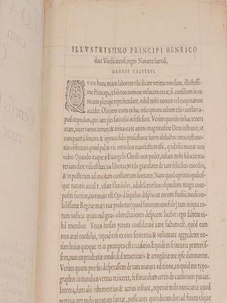 Mosis Libri V, cum Iohannis Caluini Commentariis. Genesis seorsum: reliqui quator in formam harmoniae digesti.