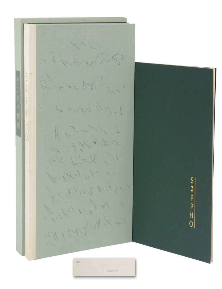 Item #140949499 Poetry of Sappho. Sappho, Julie Mehretu, Page duBois, Anita Cowles Reardon, John Daley, Artist, Introduction, Wood Engravings.