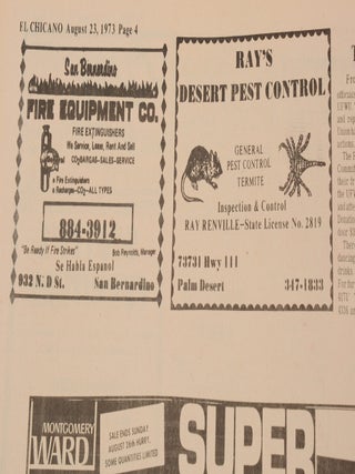 El Chicano: Una Ventana Abierto Para La Comunidad, Serving Southern California's Bilingual Population (156 issues)