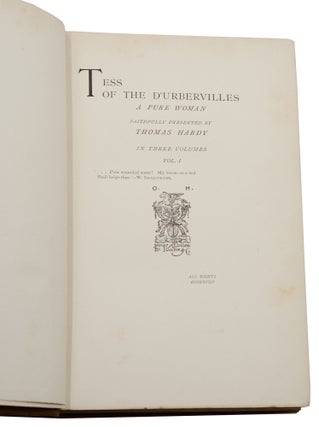Tess of the d'Urbervilles: A Pure Woman Faithfully Presented