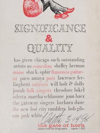 Big Table (Complete run signed by 18 contributors, many multiple times)