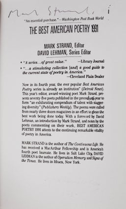 The Best American Poetry 1991 (Mark Strand's copy)
