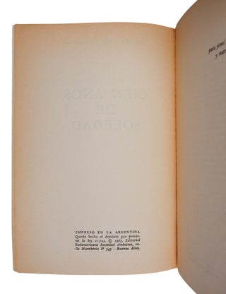Cien Anos de Soledad (One Hundred Years of Solitude)