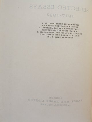 Selected Essays