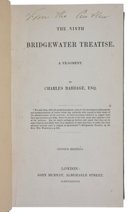 The Ninth Bridgewater Treatise. A Fragment