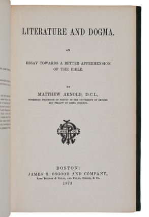Literature and Dogma: An Essay Towards a Better Apprehension of the Bible