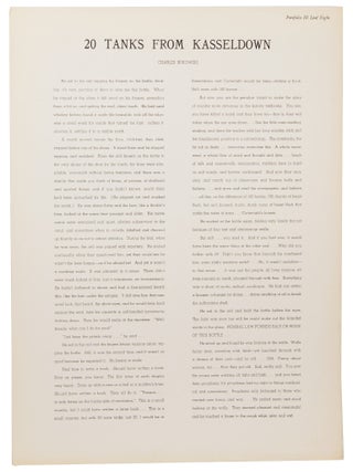 "20 Tanks from Kasseldown" in Portfolio: An Intercontinental Quarterly Volume III, Spring 1946