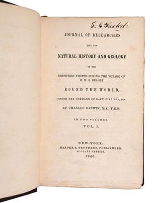 Journal of Researches into Natural History and Geology of the Countries during the Voyage of H. M. S. Beagle round the World under the Command of Capt. Fitz Roy, R. N.