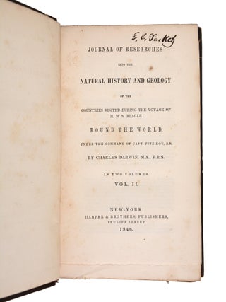 Journal of Researches into Natural History and Geology of the Countries during the Voyage of H. M. S. Beagle round the World under the Command of Capt. Fitz Roy, R. N.