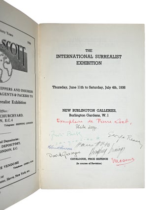 The International Surrealist Exhibition. Thursday, June 11th to Saturday, July 4th, 1936.