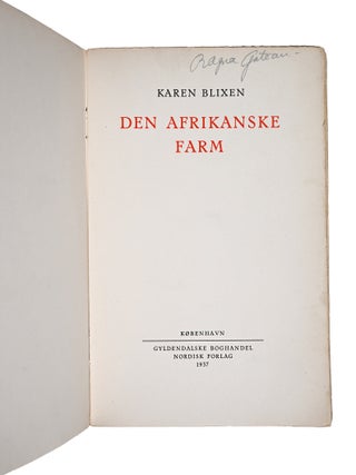 Den Afrikanske Farm [Out of Africa]