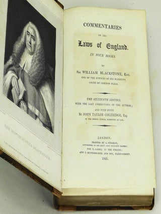 Commentaries on the Laws of England. In Four Books.