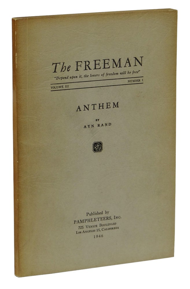 Item #160120002 Anthem [in The Freeman, Vol. III, No. I]. Ayn Rand.