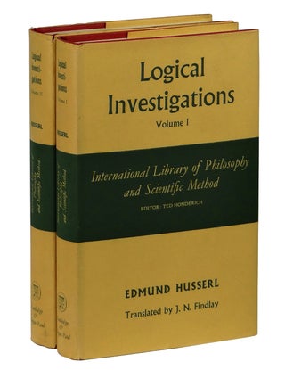 Item #160121006 Logical Investigations I & II (International Library of Philosophy and Scientific...