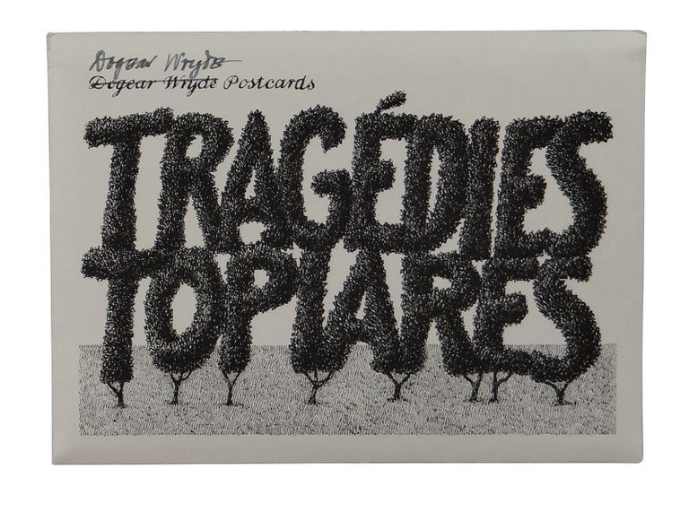 Item #160710015 Dogear Wryde Postcards: Tragedies Topiares. Edward as Dogear Wryde Gorey.