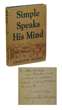 Item #160717001 Simple Speaks His Mind - A presentation copy inscribed to the teacher who first...