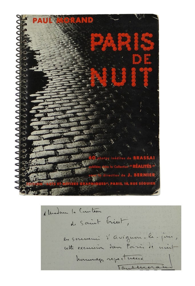 Item #160826007 Paris de Nuit. Paul Morand, Brassai, Photographer.