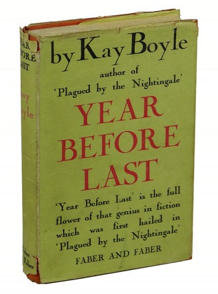 Item #161003001 Year Before Last. Kay Boyle