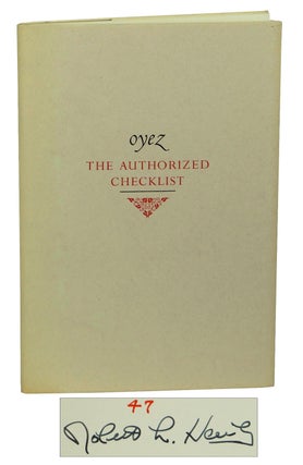 Item #161120011 Oyez: The Authorized Checklist. Dave Bohn, John Carpenter, Robert Hawley