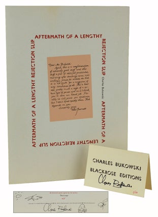 Item #170314006 Aftermath of Lengthy Rejection Slip (with Signed Publisher's Prospectus). Charles...