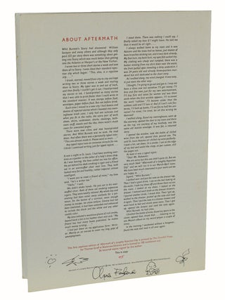 Aftermath of Lengthy Rejection Slip (with Signed Publisher's Prospectus)