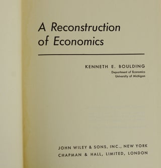 A Reconstruction of Economics