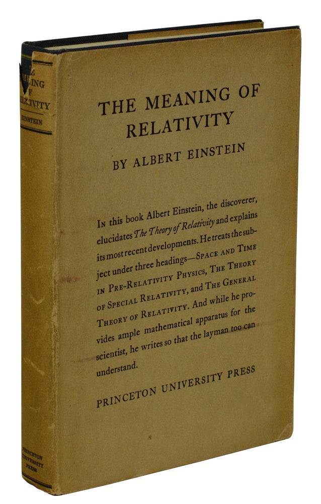Item #171111001 The Meaning of Relativity. Albert Einstein.