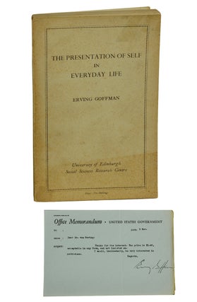 Item #180225002 The Presentation of Self in Everyday Life. Erving Goffman