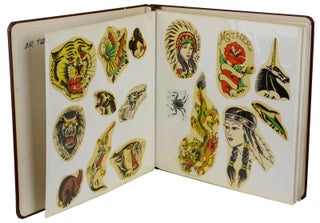 Item #180320001 [Tattoo Flash Art] 1970s sample book with approximately 200 designs for tattoos....