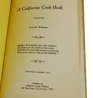 A California Cook Book