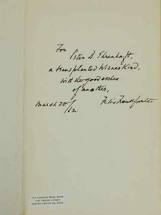 Felix Frankfurter Reminisces